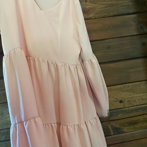 Pink long sleeve dress